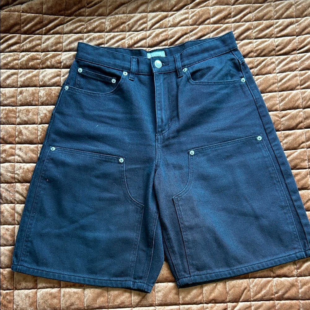 Obey Shift Panel Black Denim Shorts